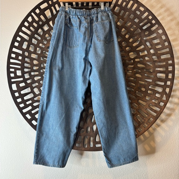 💙 Denim & Co XL Petite Light Blue Straight Jeans | Stretch Fit w/ pockets - Picture 8 of 14